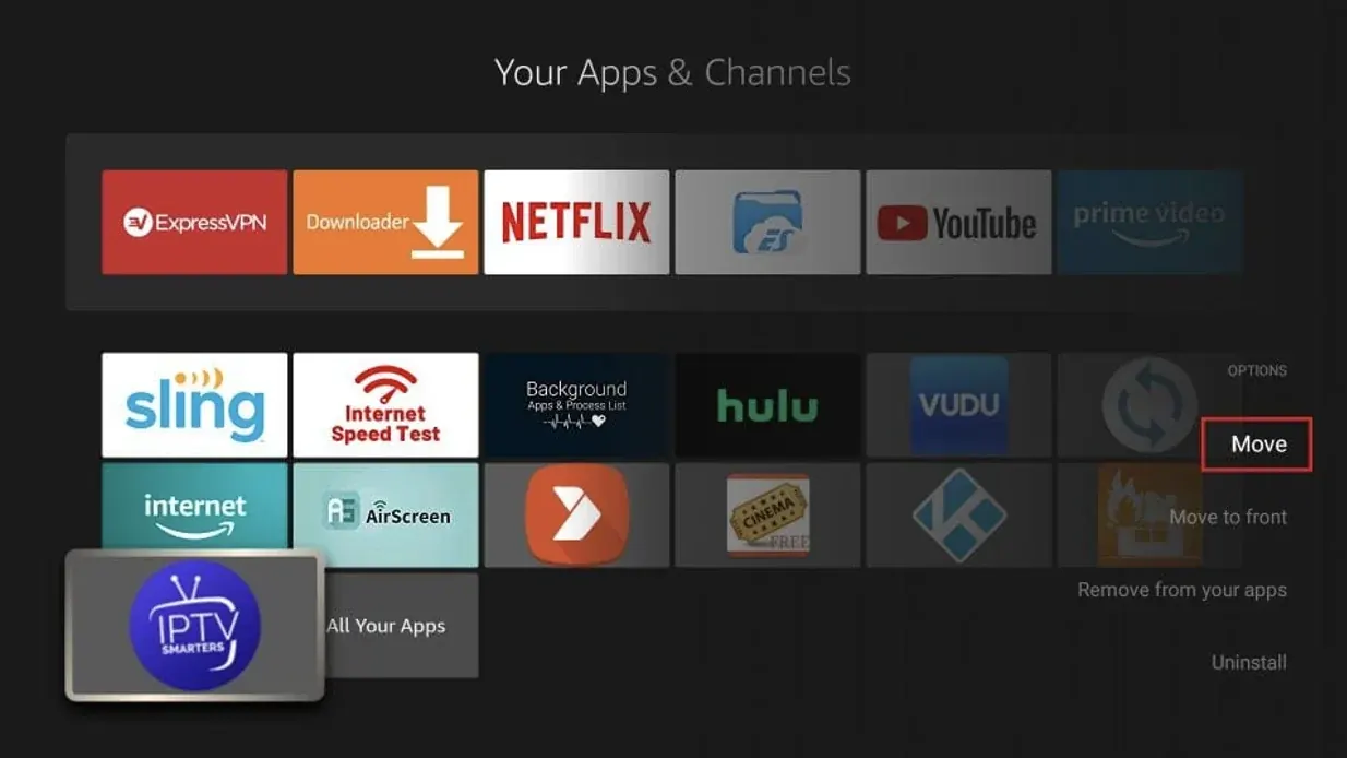 Move to home screen